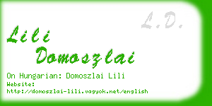 lili domoszlai business card